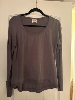 BAMBOO Women's Long Sleeve Scoop Neck Top - Gray